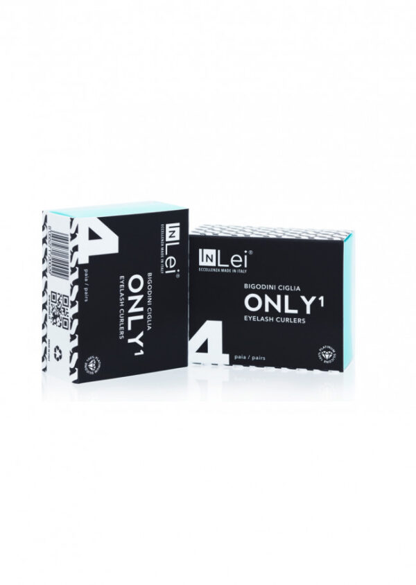 Verpackung der InLei "ONLY 1" Wimpernlifting Pads mit der Aufschrift "Made in Italy".