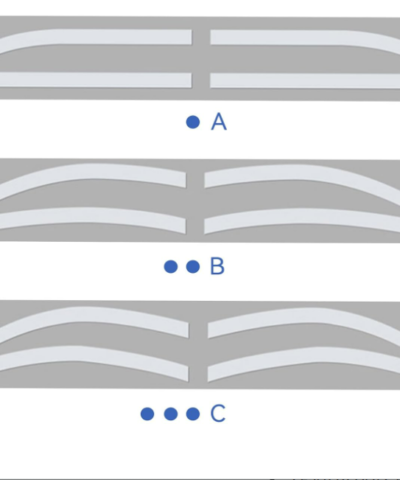 Silikonschablonen für Augenbrauen zum Färben mit dem Airbrush-Verfahren
